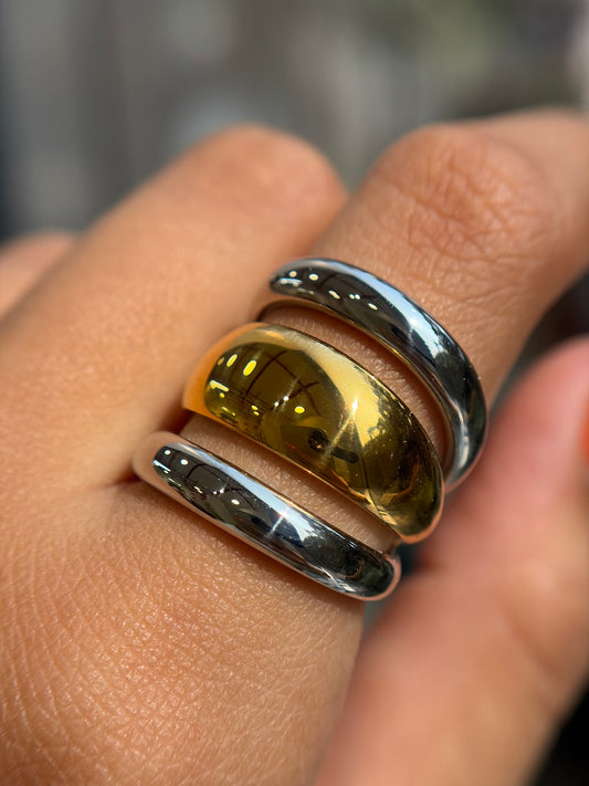 Mix Metal Ring ✨ (Adjustable)